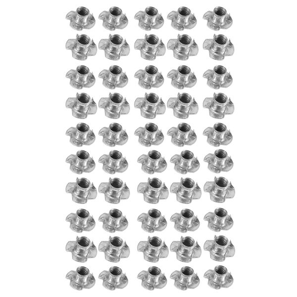 50pcs M8 metal Captive T Nuts Pronged Tee Blind Nuts Metric