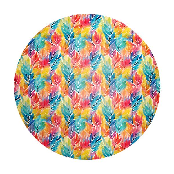 Summer Leaves Round Tablecloth
