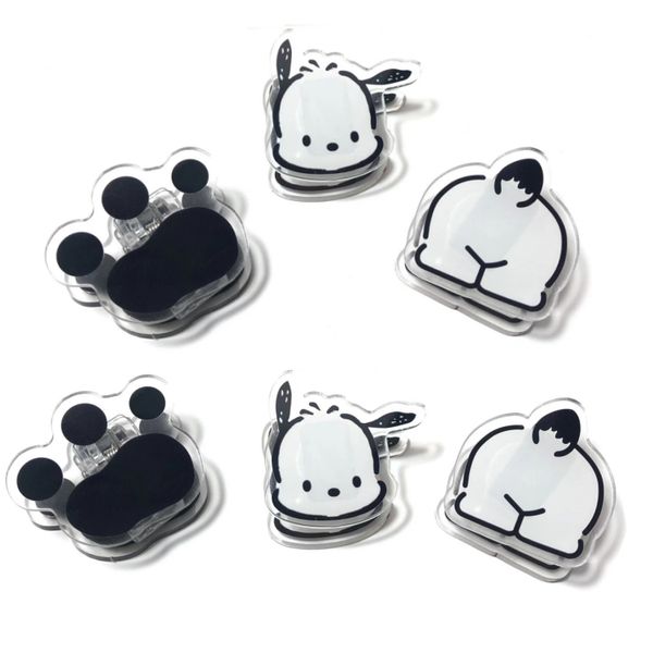 6 PCS Cartoon Binders Clips, Multifunction Document Book Paper Clips
