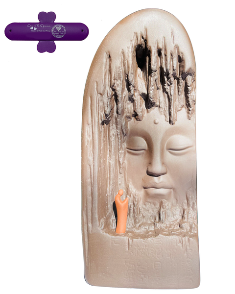 Ceramic Buddha Cave Backflow Incense Cone Burner