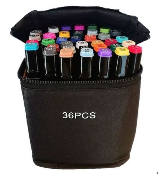36 Set Touch Cool Dual Tip Alcohol Marker Highlighter Fineliner Pens Art