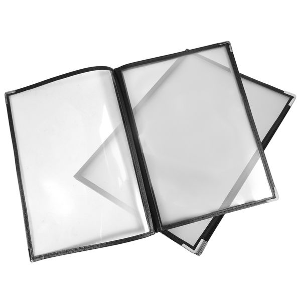 2Pcs Menu Covers For A4 Size Book Style Cafe Bar 4 Pages 8 View