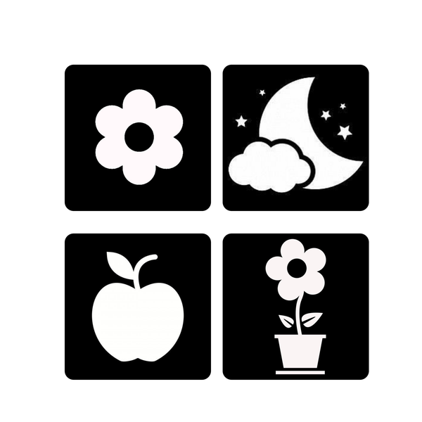 Rubber Education Visual Contrast Flash Learning Cards - High Contrast Baby 9