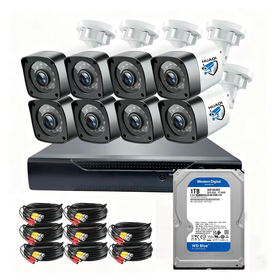8 Channel CCTV Camera System +1TB hard drive+16MP Eight Lens HUAOI