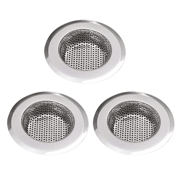 Stainless Steel Sink Strainer 7cm - 3 Pack