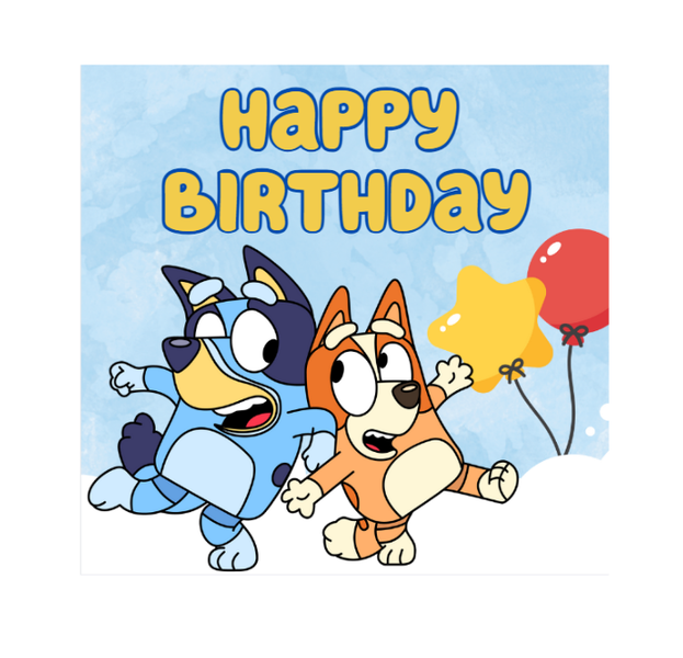 Bluey and Bingo Party Stickers - Pack of 25