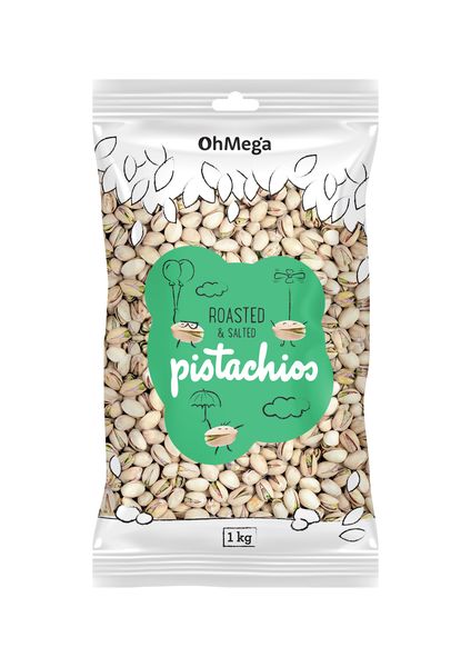 OhMega Salted and Roasted Pistachio 1kg