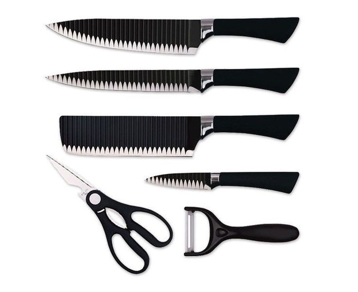 4 Kitchen Knife Set Plus Scissor and Peeler