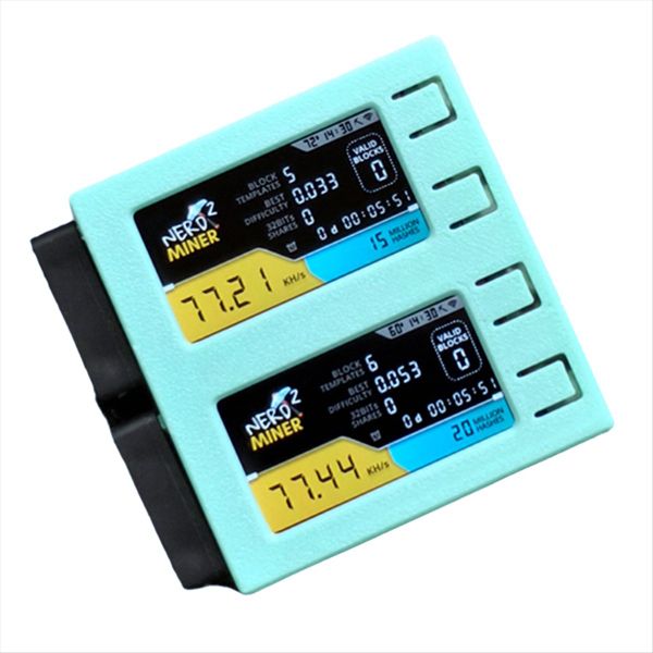 for Nerdminer V2 Duo 156K/S Dual Screen Btc Solo Compatible with Universal