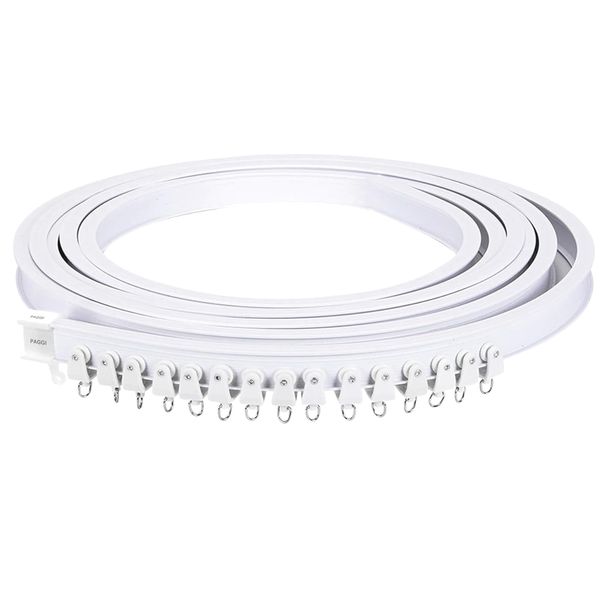 3m Ceiling Curtain Track Kit Flexible RV Ceiling Mount Curtain Rail Rod Kit