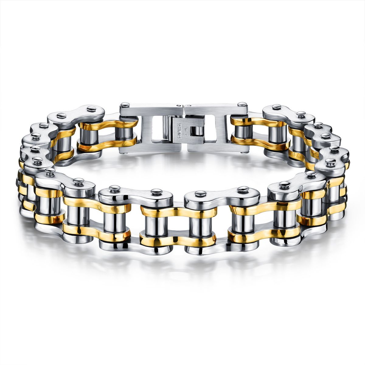 Bike Chain Link Bracelet Stainless Steel Chain Bracelet Christmas