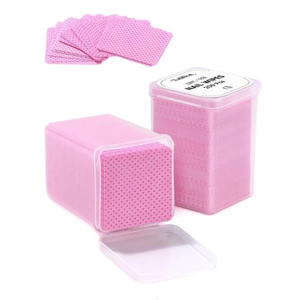 Nailtion 400 Pcs Lint Free Disposable Nail &amp; Lash Glue Wipes