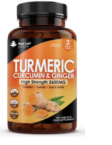 Turmeric Curcumin &amp; Ginger Tablets -Joints,Digestion,Immune,High Absorption