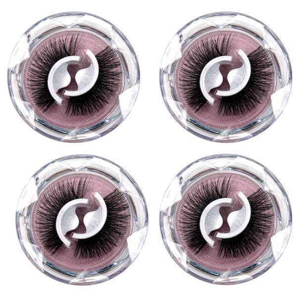 4 Pairs Self Adhesive Eyelashes No Magnetic and Glue Required Natural Look