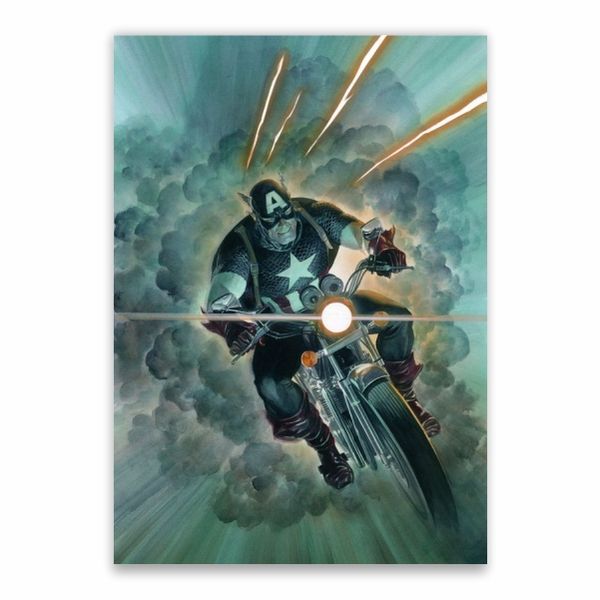 Captain America Motorbike Poster - A1