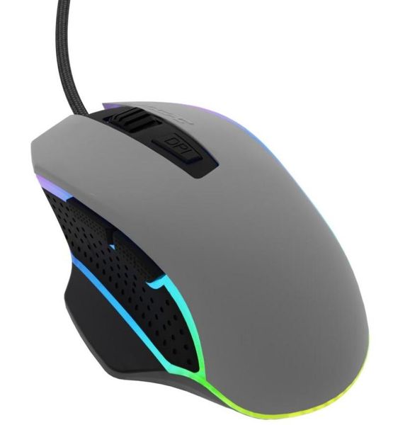 OCPC MR8 7D Wired Gaming Mouse - 7200 DPI, RGB Lighting, USB Plug &amp; Play