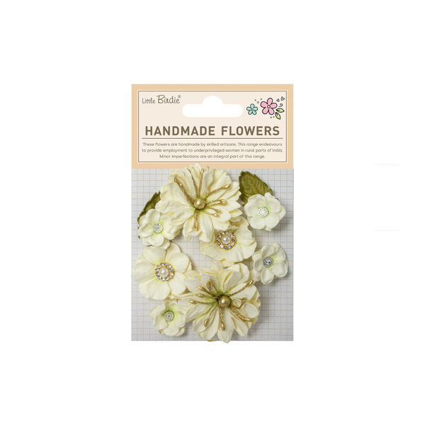 Handmade Flowers Liora - Ivory Pearl 10pc