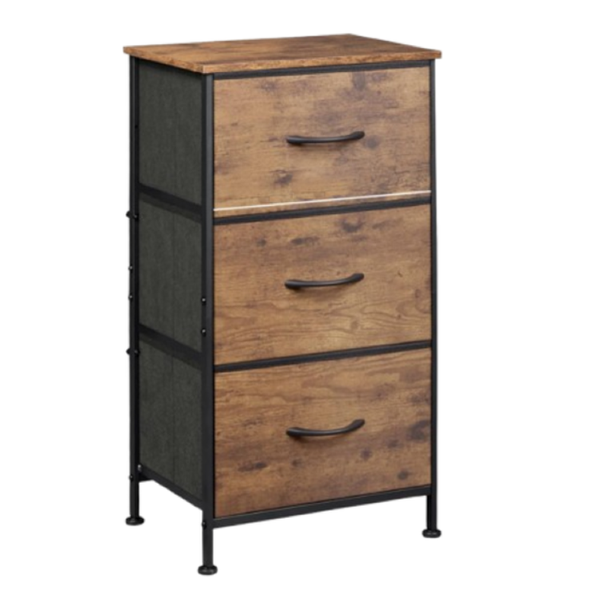 Expees - Dresser with 3 Drawers, Fabric Nightstand, Organizer Storage