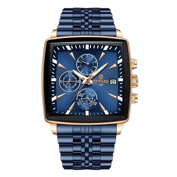 Reward Squar Face Men's Blue Leisure Watch image