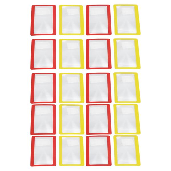 Credit Card Style Magnifiers Portable Transparent 20 Pieces