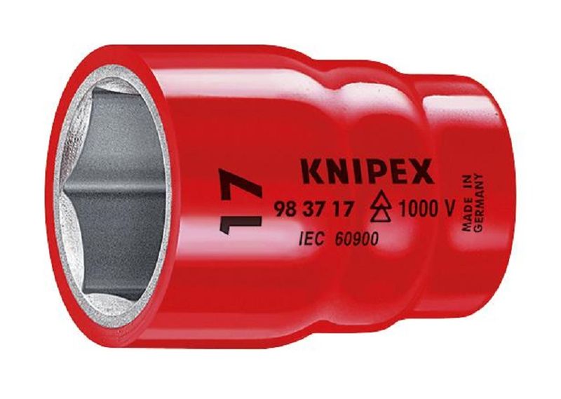 Knipex (98 37 10) Socket, Hexagon, 0.375" Drive, 10 x 42 mm