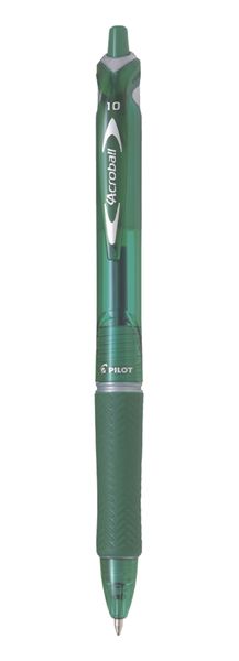 Pilot Acroball Medium Nib Ballpoint Pen box of 10 - Green
