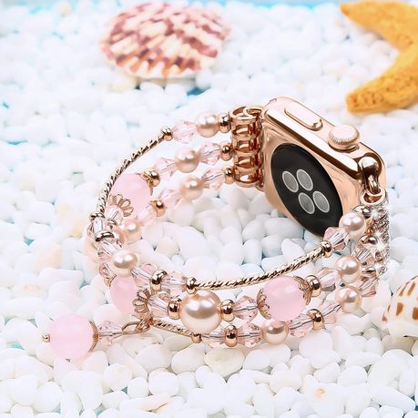 Pearl apple watch top band rose gold