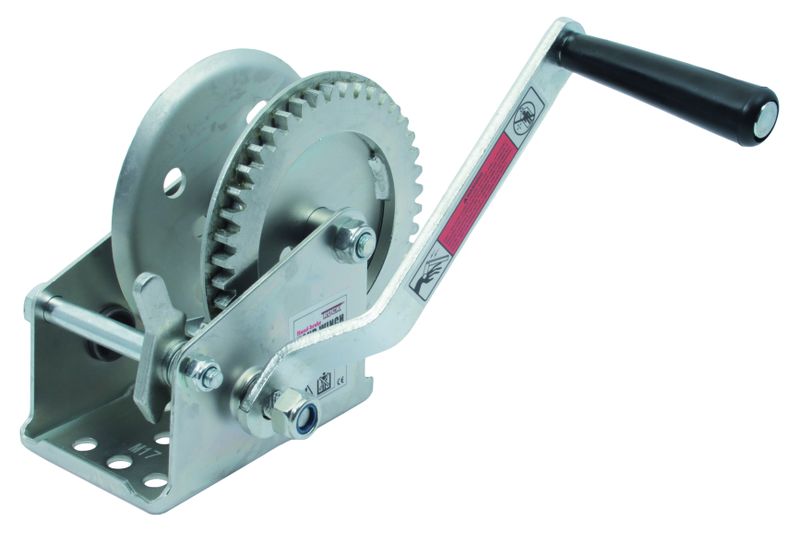 Rock Electroplated Galvanised Hand Winch - 635kg (1400 Pound) Capacity