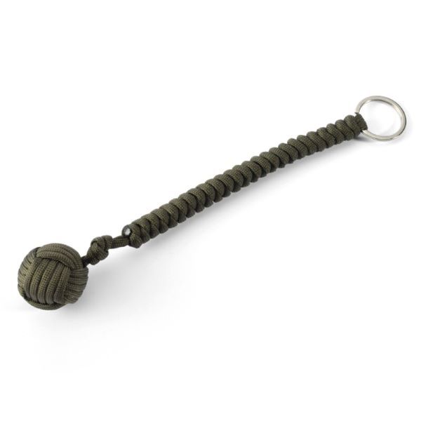 Green Emergency Survival Tool Key Ring Lanyard Fist Knot Parachute Cord