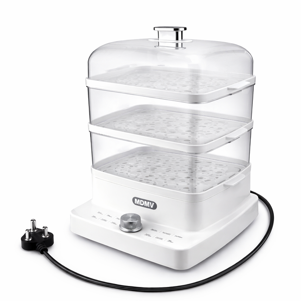 MDMV 12L 3 Tier Electric Food Steamer - 12 Cooking Modes, 1200W