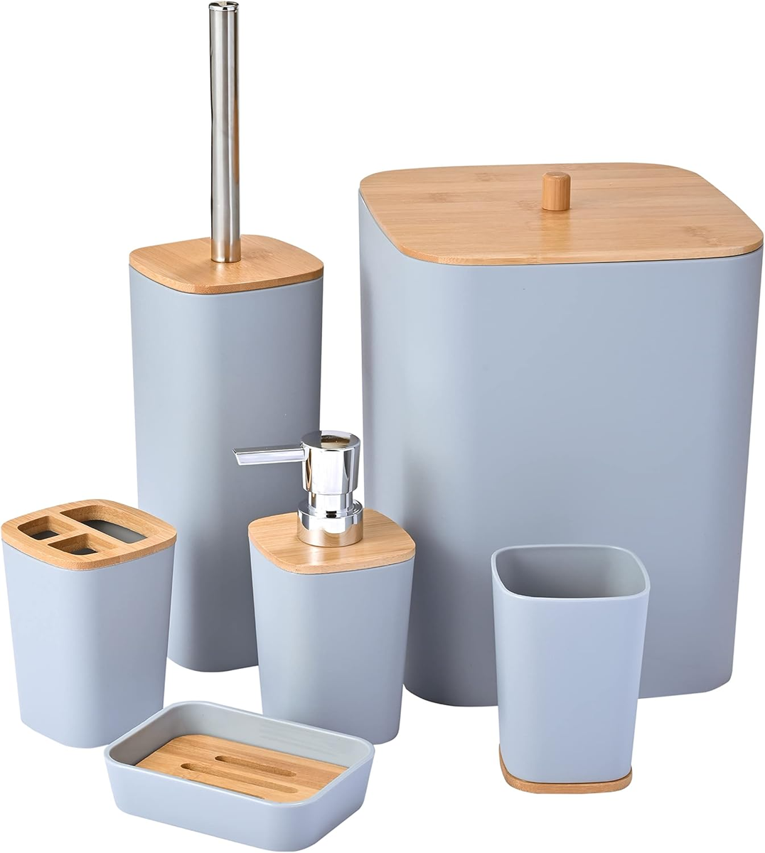 Bamboo Bathroom Accessories Set | Shop Today. Get it Tomorrow ...