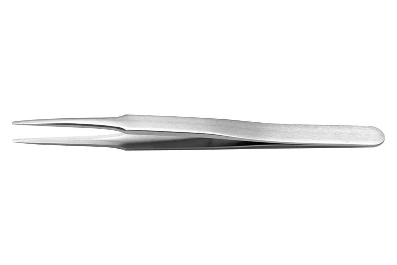 Ideal-Tek (2A.S.0) Tweezer, Precision, Straight, Round, Stainless Steel