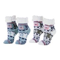 2 Pack Warm Thick Fleece Ladies Anti-Slip Wool Winter Slipper Socks, Shop  Today. Get it Tomorrow!