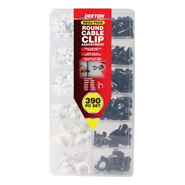 Dekton 390 Piece Round Cable Clips