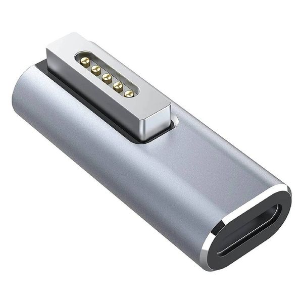 USB-C PD 100W to Magnetic 2 T-tip Fast Charging Adapter Converter