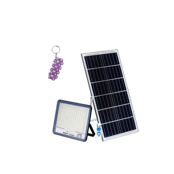 200W Solar Powered LED Flood Light With Remote And A Keyholder