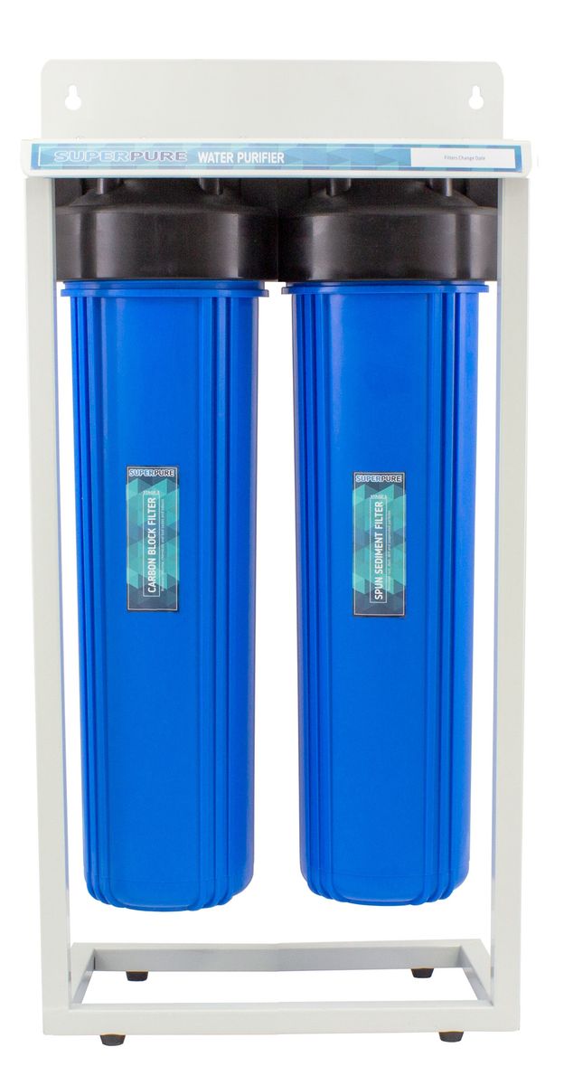 SUPERPURE 2-Stage Whole House Water Filtration System on Stand