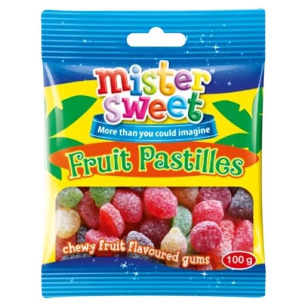 Mister Sweet Fruit Pastilles 100g - 30 Pack Candy Sweets Bulk