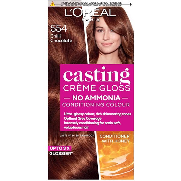 LOreal Casting Creme Gloss Hair Colour Dye 554 Chilli Chocolate