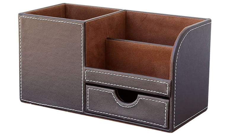 Desk Organizer Pen Pencil Holder with small drawer