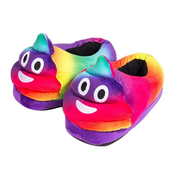 Wish Rainbow Poop Emoji Slippers - Small (Size 1 - 3)