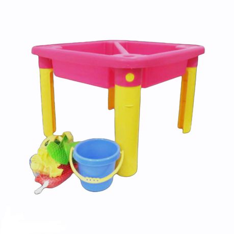 Pink sand store and water table