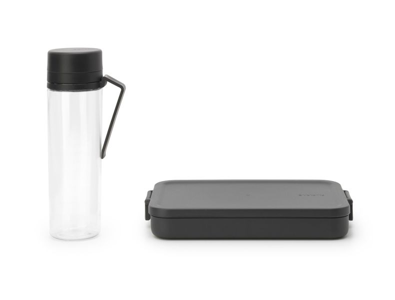 Brabantia - Make &amp; Take Break 2 Piece Set - Water Bottle + Lunch Box Flat