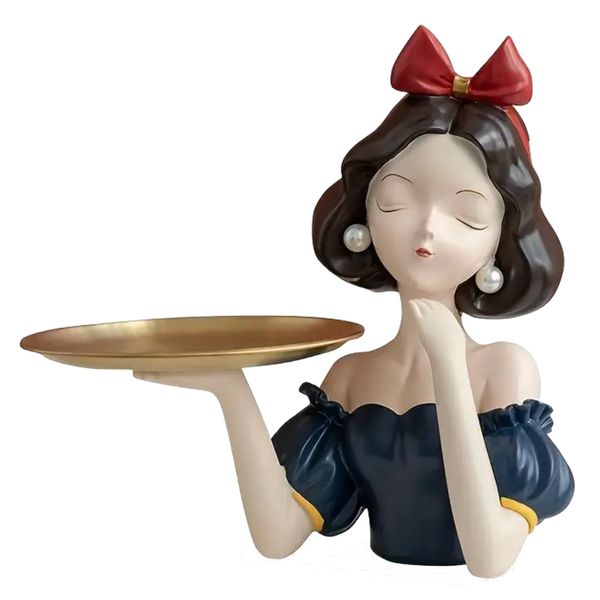 Decor Resin Princess Tray Key Holder Ornament Storage 27cm