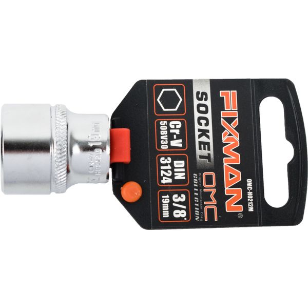 Fixman - Hex Socket - 3/8 Inch Drive - 19mm