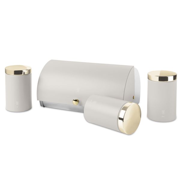 Berlinger Haus Canister Set with Bread Box 4-Piece - Sahara