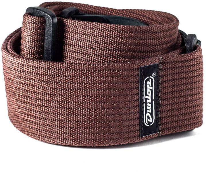 Dunlop Ribbed Chocolate Cotton Guitar Strap