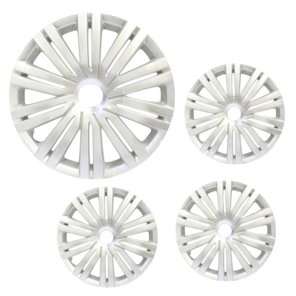 15" Wheel Hub Caps Compatible with VW Polo - Set of 4 - Silver