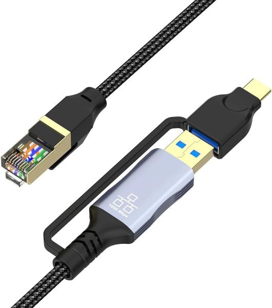 USB 3.0/Type-C to RJ45 Gigabit Ethernet Cable 2meter-1000Mbps High Speed-GC