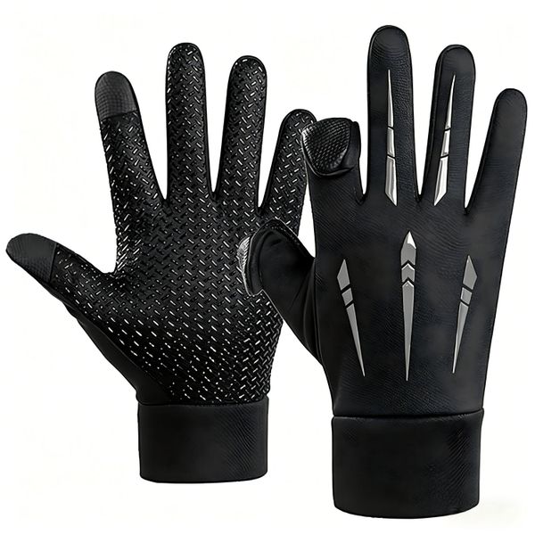 QYNIAL Winter Gloves Fingerless Convertible Touchscreen Anti Slip for Men